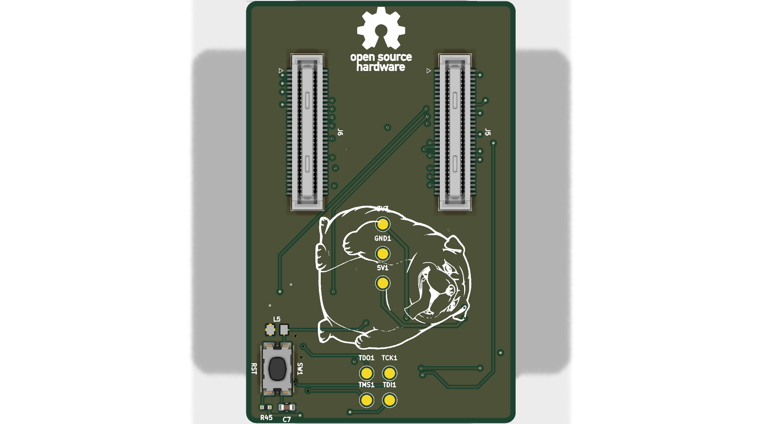 ACM v1 r1 board, bottom render